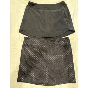 Izod zelos skorts set of 2 black XL & size 16 polka dot